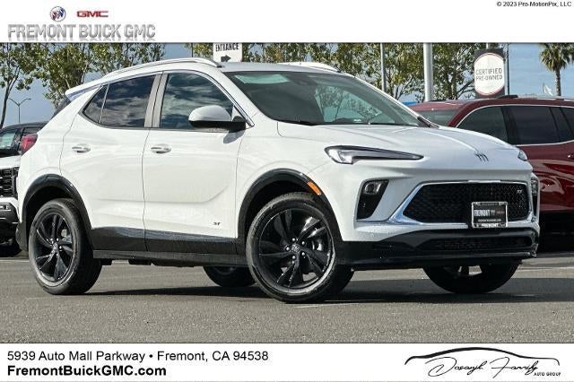 2026 Buick Encore GX Sport Touring in Summit White — front three-quarter view
