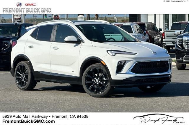 2026 Buick Encore GX Sport Touring in Summit White — front three-quarter view