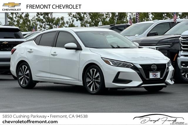 2023 Nissan Sentra SV Xtronic CVT in White — front three-quarter view
